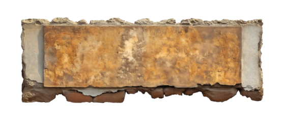 old cement  stone sign board ancient blank concrete brick cut out