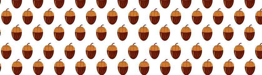 acorn pattern on transparent background, 