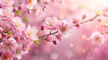Naklejka premium delicate petals unfurl from a cluster of vibrant pink flowers, releasing sweet fragrance into the air, beauty, floral
