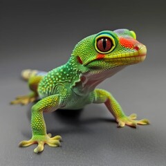 Fototapeta premium chameleon on a black background