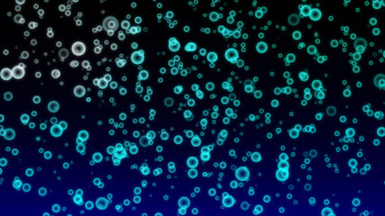 Abstract neon light  particle background  babuls- Glowing neon particles form an  abstract blue color background .
