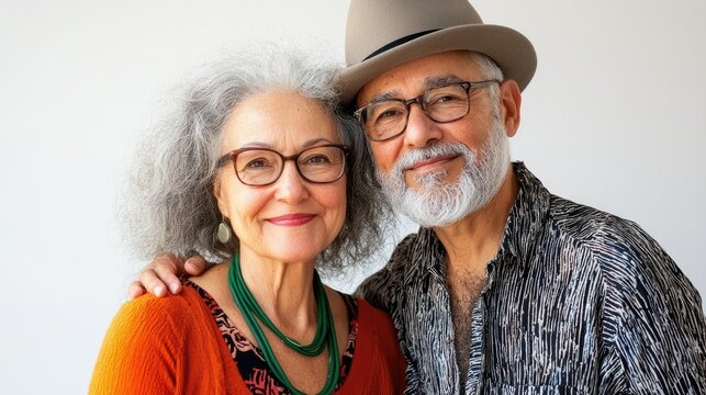 Senior Mixed Race Couple Planning for Retirement