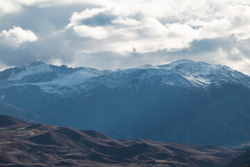 mountains in the snow
