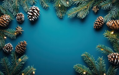 christmass blue background