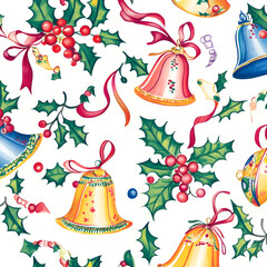 Joyful Christmas and New Year Collection: Santa, Festive Animals, Whimsical Decorations, Cozy Holiday Scenes, and Playful Winter Elements on White Background