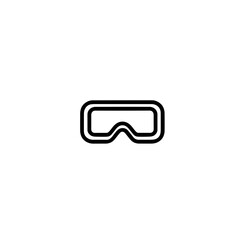 Fototapeta premium Minimalist Goggles Icon in Black and White Vector Art