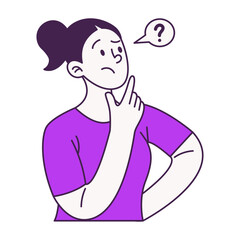 People Thinking Illustration