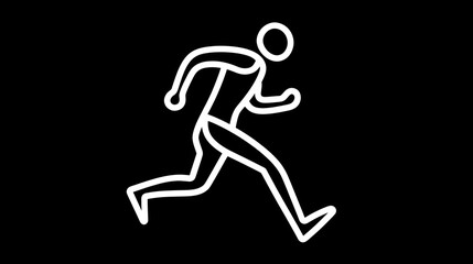 Sleek icon of running, modern and clear for athletic and sports interfaces.