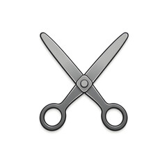scissors icon isolated on white background. Generative AI
