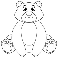 Bear line drawings , coloring pictures for kids