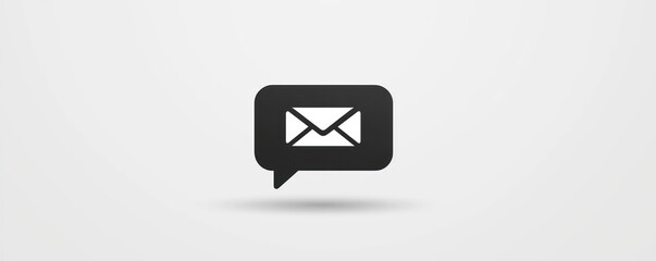 Communication via text messages captured in a sleek, modern line icon.