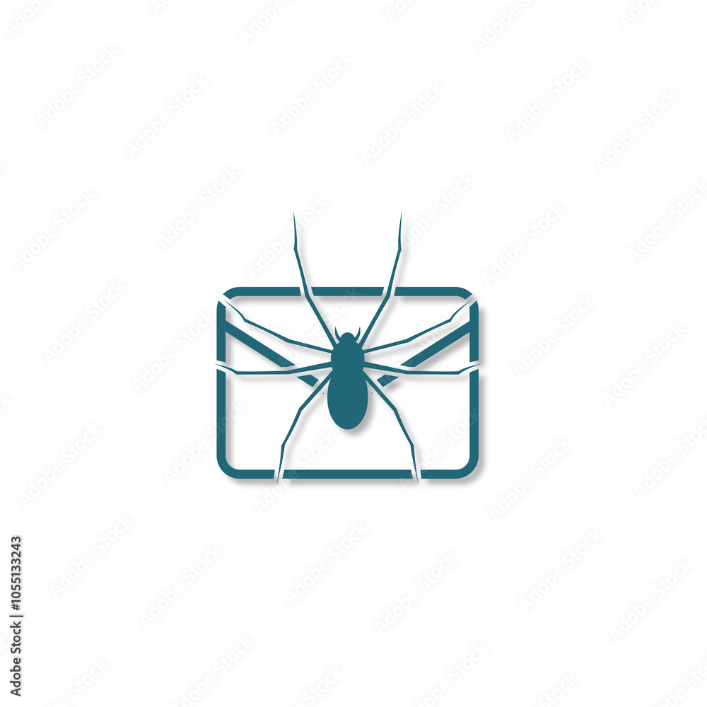 Poster malware by email icon isolated on transparent background