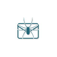 Malware by email icon isolated on transparent background