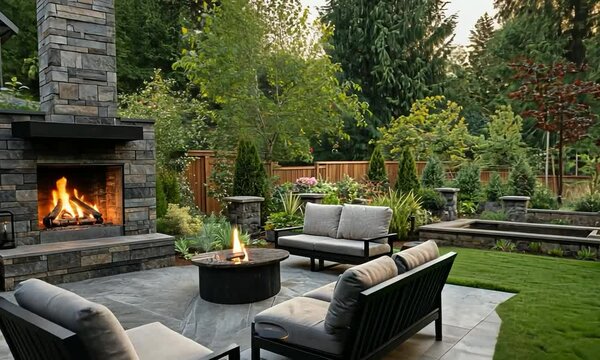 Luxurious backyard