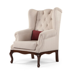 armchair isolated on white background .