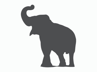 Obraz premium Elephant Silhouette. Silhouette of elephants. Elephant shadow hand drawn. Animal Elephant Silhouettes vector illustration