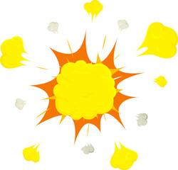 smoke bomb gas star bubble cartoon illustration design for decorate promotion sale price 