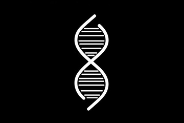 Modern glyph icon for DNA scanning, highlighting advanced biological recognition technology.