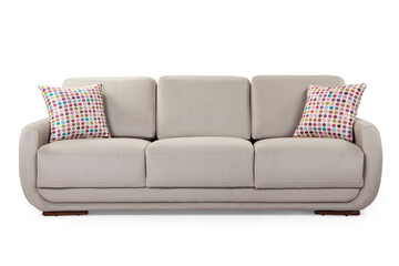 sofa isolated on white background . front view