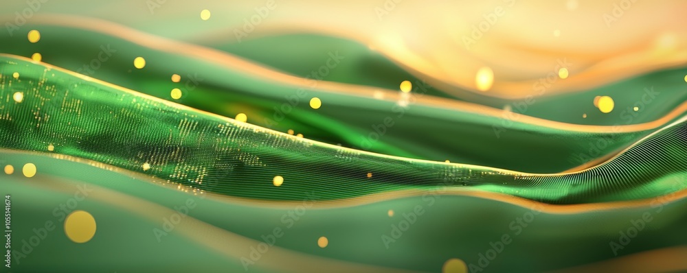 Poster abstract digital background with glowing data lines and bokeh lights - futuristic tech wallpaper