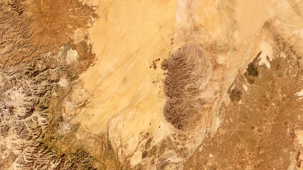 4K Desert Scenic in Arab Map, High Resolution Satellite View With No Border, Widescreen 4K Resolution