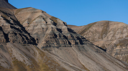 Stunning landscapes showcasing the rugged terrain of nature in Svalbard during clear weather