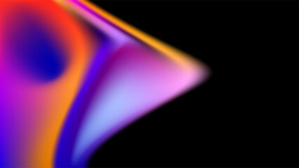 ABSTRACT DARK BACKGROUND WITH GRADIENT MESH PURPLE ORANGE BLUE SMOOTH LIQUID COLOR DESIGN VECTOR TEMPLATE GOOD FOR MODERN WEBSITE, WALLPAPER, COVER DESIGN 