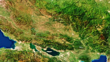4K Port Au Prince of Haiti Map, High Resolution Satellite View With No Border, Widescreen 4K Resolution