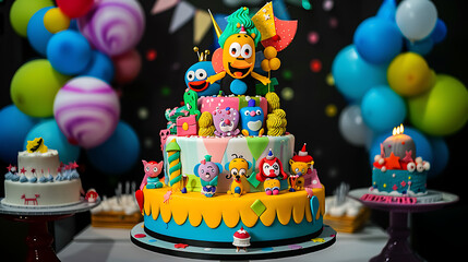 birthday cake with candles