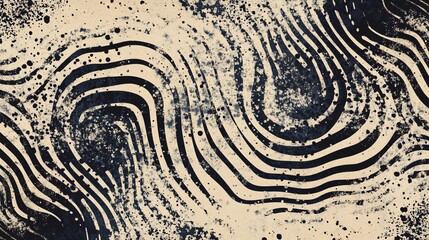 2410 61.A dynamic halftone twisted grunge pattern with swirling, distorted lines and textured dots fading into the background. The design creates a sense of movement and chaos, with the halftone