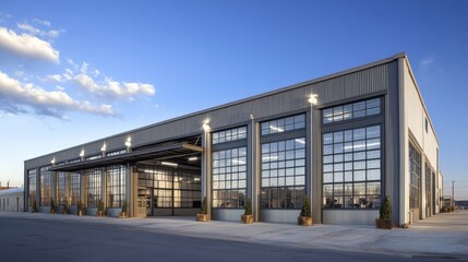 Modern Industrial Warehouse Exterior 