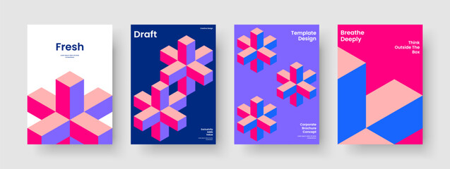 Obraz premium Isolated Report Template. Abstract Background Layout. Modern Brochure Design. Book Cover. Poster. Business Presentation. Flyer. Banner. Notebook. Pamphlet. Brand Identity. Magazine. Newsletter