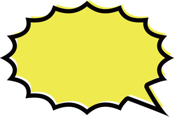 アメリカンコミック風のトゲトゲ、びっくりした漫画吹き出し