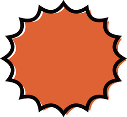 アメリカンコミック風のトゲトゲ、びっくりした漫画吹き出し