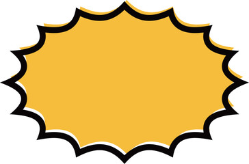 アメリカンコミック風のトゲトゲ、びっくりした漫画吹き出し