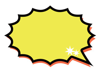 アメリカンコミック風のトゲトゲ、びっくりした漫画吹き出し