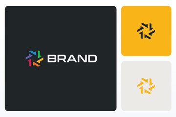 Abstract Minimalist Digital Multimedia Logo Design