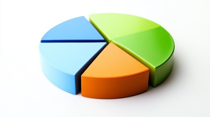 Obraz premium Colorful Pie Chart with Minimalist Design for Analysis