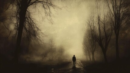 Fototapeta premium Haunting Vintage Backdrop: Dark, Eerie, and Timeless