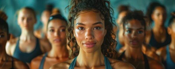 Focused individual among a group, embodying strength and determination.