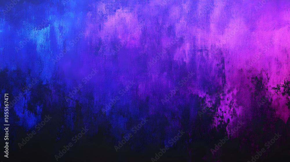 Poster blue background with swirling clouds and a flowing pattern, featuring hints of smoke and light for a