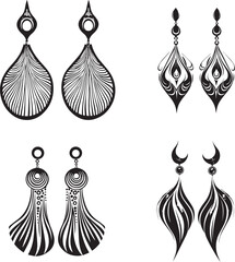 Tropical Leaf Earrings Design Set