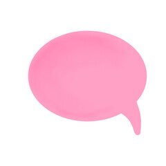 3d pink message bubble