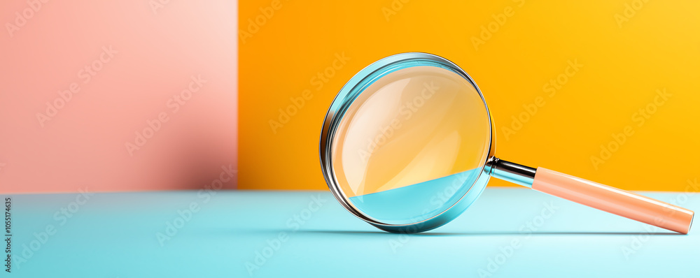 Poster magnifying glass over a price list, emphasizing trends in cost analysis and value comparison