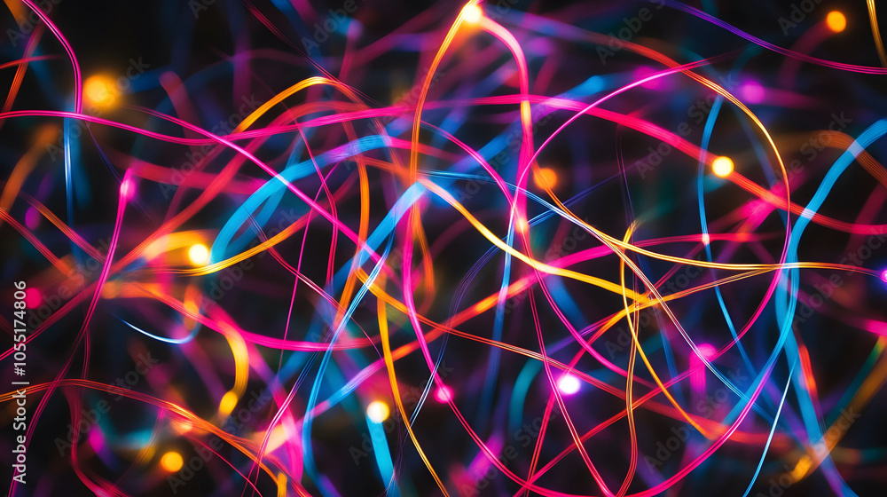 Poster bright blue laser lights create a glowing, futuristic backdrop with dynamic patterns and textures, b