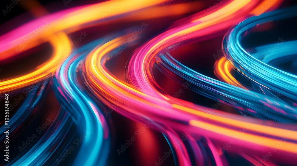 Poster bright blue laser lights create a glowing, futuristic backdrop with dynamic patterns and textures, b
