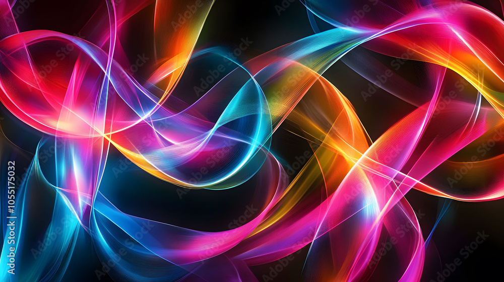 Poster bright blue laser lights create a glowing, futuristic backdrop with dynamic patterns and textures, b