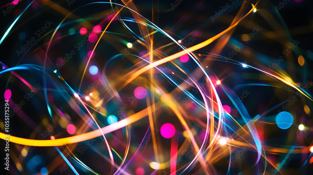 Poster bright blue laser lights create a glowing, futuristic backdrop with dynamic patterns and textures, b