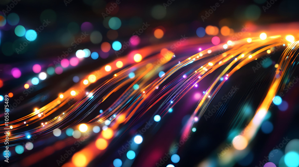 Poster bright blue laser lights create a glowing, futuristic backdrop with dynamic patterns and textures, b