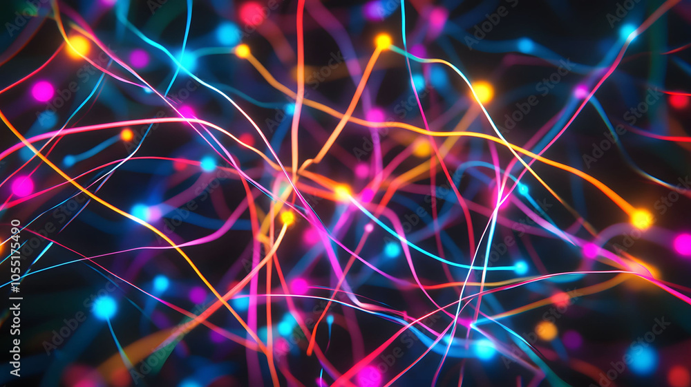 Poster bright blue laser lights create a glowing, futuristic backdrop with dynamic patterns and textures, b